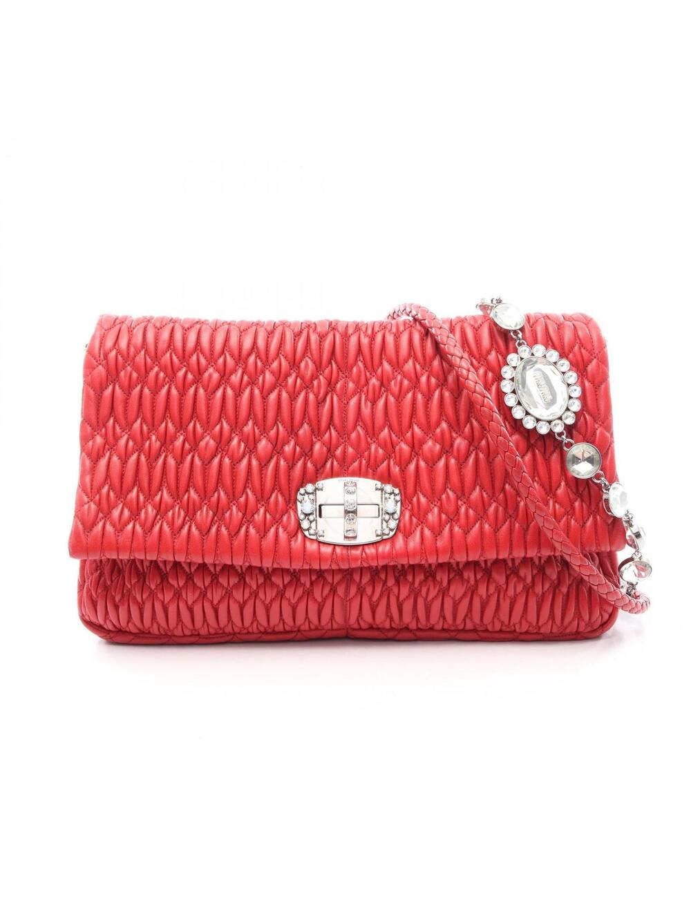 Miu Matelasse Nappa Crystal #339265M11B